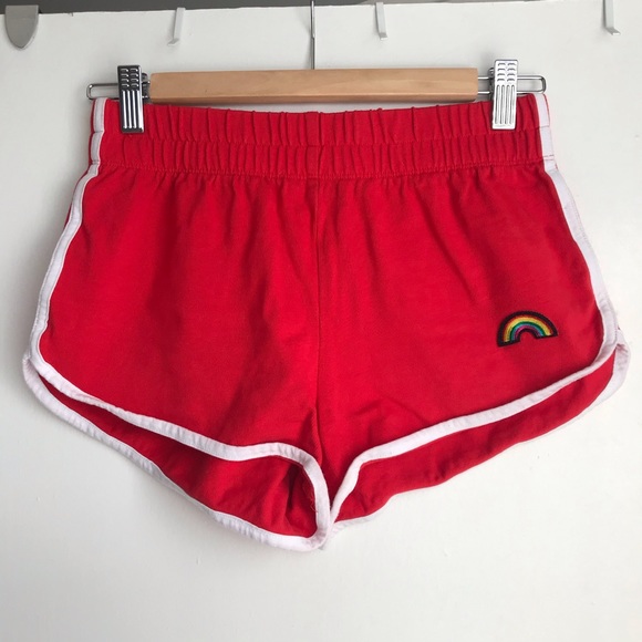 red track shorts